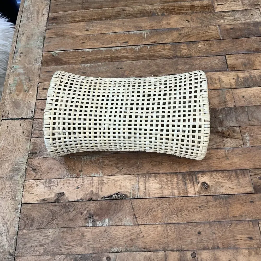 Japanese-style Natural Rattan Pillow Standard Size 7 x 11.5 x 4 in Handmade